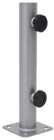 vidaXL Suport de umbrelă pentru stâlp de Ø32/34/38 mm, argintiu, oțel