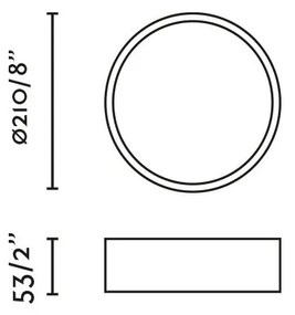 Plafoniera LED design circular ARIS 20W alb