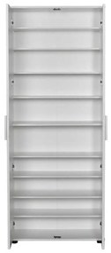Dulap Multifunctional Adore Porto, 2 usi, 8 rafturi, Alb, 76 x 187 x 36 cm