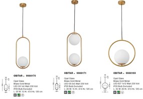 Lustra / Pendul design modern Obitar alama aurie NVL-9988169