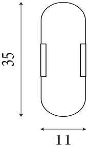 Aplica LED de perete baie rasina marmura Opaline L-35cm