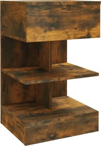 vidaXL Noptieră, stejar fumuriu, 40x35x65 cm, lemn prelucrat