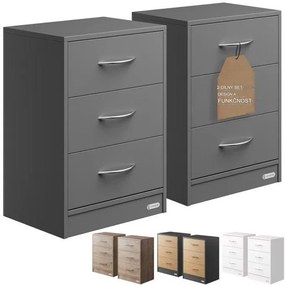 Deuba Set de 2 noptiere Eloise 54x39x28 cm - antracit