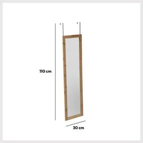 Oglinda suspendata din bambus pentru usa DOOR 30x110 cm