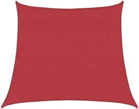 vidaXL Pânză parasolar, roșu, 4/5x4 m, HDPE, 160 g/m²