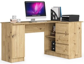 Masă PC de colț Bevin (Stejar artisan) (D). 1070970