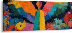 Tablou - Înger abstract cu flori (120x50 cm)