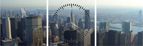 Tablou - Manhattan de zi (cu ceas) (90x30 cm)