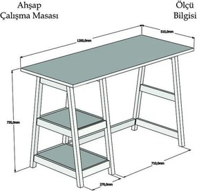 Masă de birou Perla Walnut