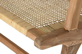 Bancheta din lemn de tec si rattan," Tequra"
