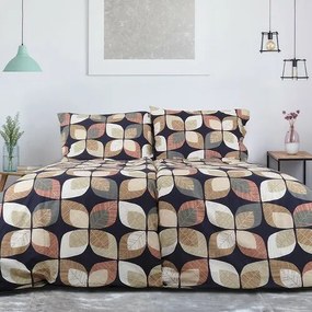 Lenjerie de pat B.E.S. Petrovice Crepe Top Class bumbac creponat Autumn Leaf, 140 x 200 cm, 70 x 90 cm