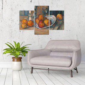 Tablou - Paul Cézanne, Still Life with Milk Jug and Fruit, reproducere (90x60 cm)