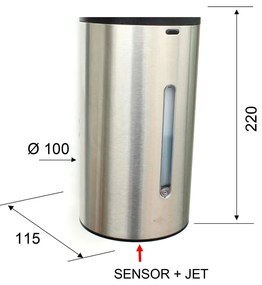 Dozator de săpun lichid argintiu mat automat din oțel inoxidabil 650 ml – Sapho
