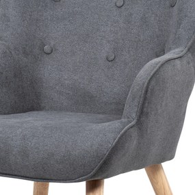 Fotoliu cu taburet GREY2, gri