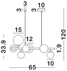 Lustra suspendata design modern decorativ ODILLIA 7L