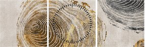 Tablou - Abstract triburi (cu ceas) (90x30 cm)