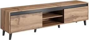 Comoda TV NORD, stejar wotan/gri antracit, PAL laminat, 170x38x49 cm