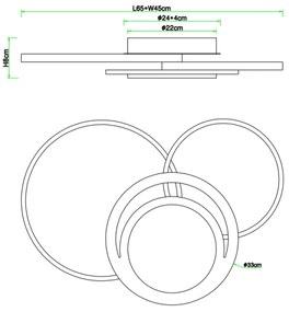 Plafonieră LED NIRRA LED/40W/230V Globo 67256-40