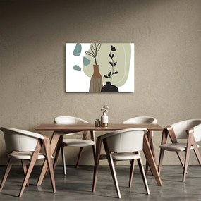 Tablou pe sticlă - Flori într-o vază N⁰2 (70x50 cm)