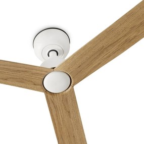 Ventilator tavan de exterior cu telecomanda IP44 MARINE M alb/stejar