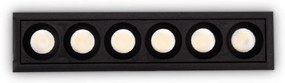 Spot dreptunghiular / Proiector LED incastrabil design slim Lika 10w 3000k negru