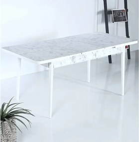 Masa de bucatarie extensibila Dining Homs marmura bej maro 170 x 80 cm