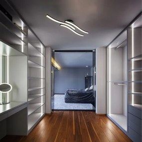 Plafonieră LED 3x6W/230V 2700K negru