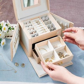 Geanta de bijuterii-culoarea sampaniei