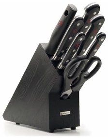 Wüsthof CLASSIC set 8 cuțite bucătărie, suport, frasin/negru