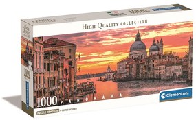 Orașe Canal Grande Italia 1000 de piese puzzle panoramic Compact Clementoni