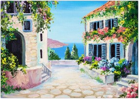 Tablou - Alee grecească, pictură în ulei (70x50 cm)