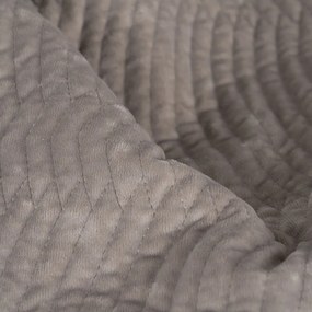 Cuvertură gri matlasată din catifea 230x260 cm – Ixia