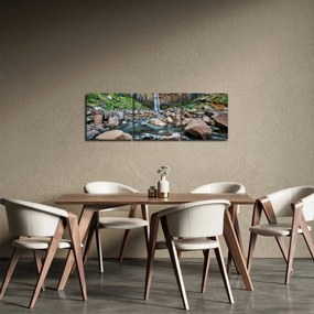 Tablou - Cascada Svartifoss, Islanda (cu ceas) (90x30 cm)