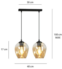 Suspensie Istar 2 Bl Miodowy 677/2 Emibig Lighting, Modern, E27, Polonia