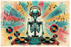 Tablou schelet disco cu discuri