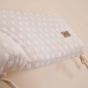 Apărătoare pentru pătuț bej din amestec de bumbac 170 cm Frosty Almond – Roba