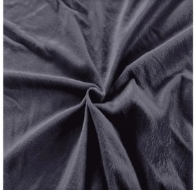 Cearsaf mikroplys SOFT 180x200 cm gri antracit