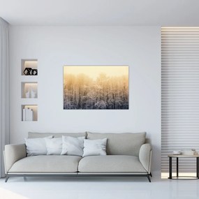 Tablou cu pădure geroasă (90x60 cm)