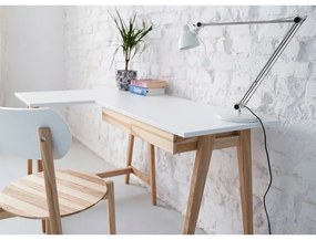 Birou cu blat alb 85x135 cm Luka – Ragaba