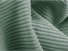 Șezlong verde mentă cu tapițerie din catifea reiată Lord – Ropez