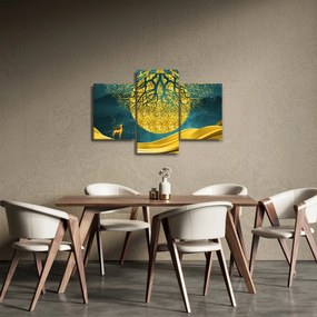 Tablou - Abstract, peisaj auriu (90x60 cm)