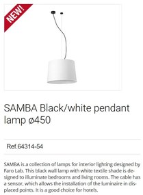 Lustra pendul moderna design elegant CONGA negru/alb 64314-54