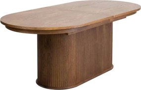 Masă lemn masiv nuc Ovala Milano 210 (+60) х 100 х 77 cm / Stejar - Natur