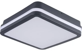 Plafonieră LED de exterior cu senzor Kanlux 38788 BENO 12/18W/230V 3000/3500/4000K IP65 antracit