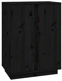 814493 vidaXL Servantă, negru, 60x35x80 cm, lemn masiv de pin