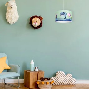 Lustră pe cablu pentru copii DOLPHIN 1xE27/60W/230V