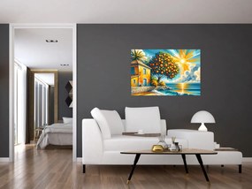 Tablou - Casă cu portocale I. (90x60 cm)