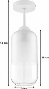 BRILAGI - Plafonieră LED RETRO GLASS 1xE27/60W/230V Ø 14 cm albă