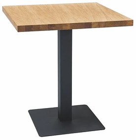 Masa Puro stejar laminat/negru L70xl70 cm