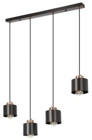 Lustră neagră din metal 12x75 cm Olena – Candellux Lighting